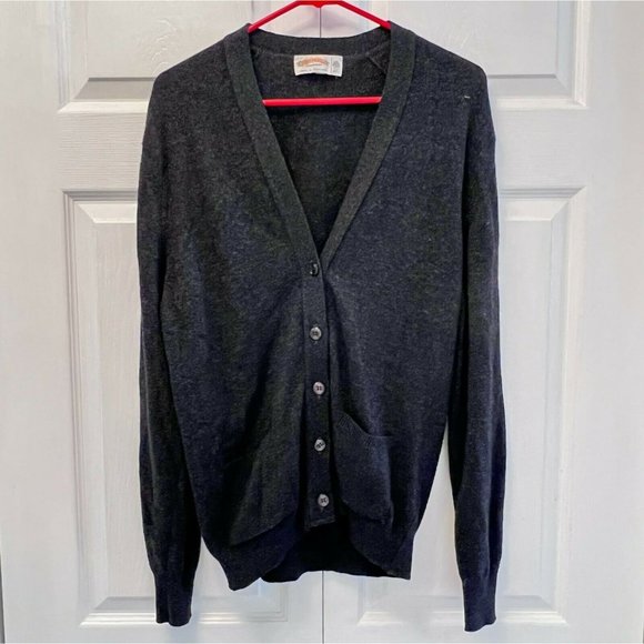 Pringle Other - Sold Vintage James Pringle Lambswool Scotland Charcoal Gray Cardigan Sweater Me